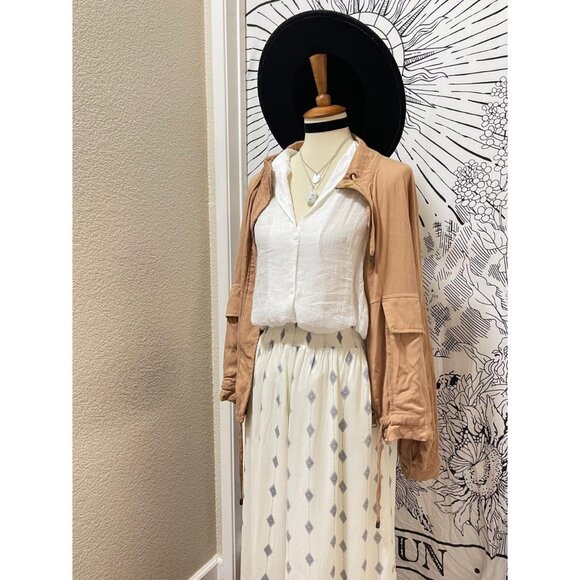 Women's Wide Leg Flowy Boho Pants Trousers - Picture 4 of 4